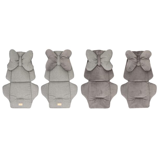 Bomimi Podložka s vankúšikom, obojstranná MELANGE/GREY minky