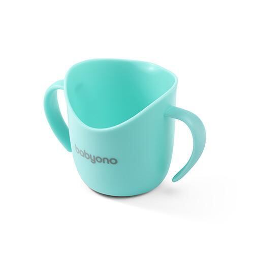 BabyOno Ergonomický tréningový hrnček 120 ml, 6m+, mätová