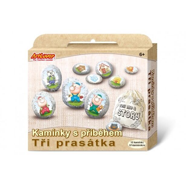 ArtLover Kamínky s příběhem - Tři prasátka
