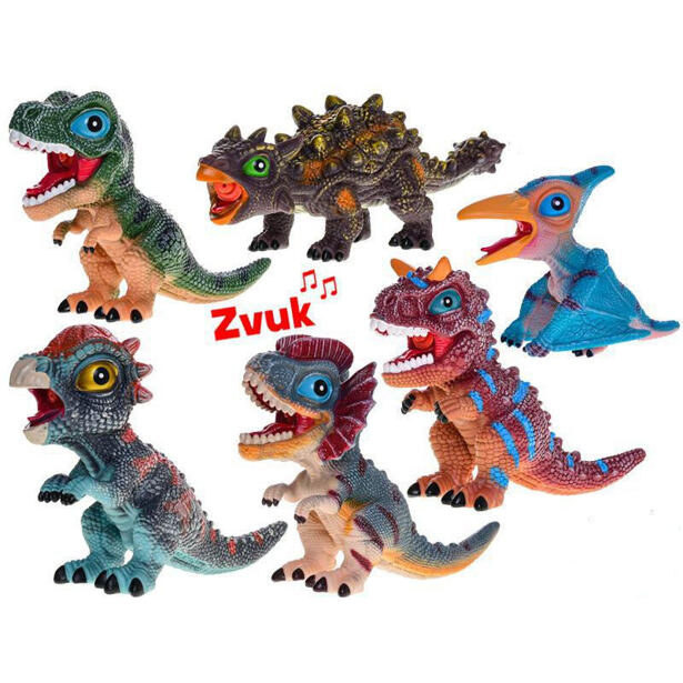 Mikro Dinosaurus 20-25cm na batérie so zvukom 8 druhov