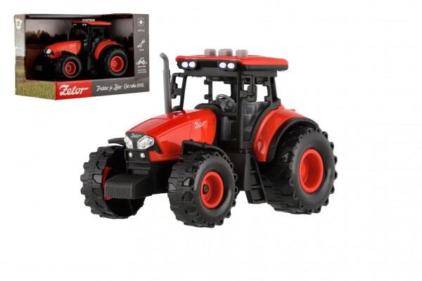 Teddies Traktor Zetor plast na setrvačník, na baterie se světlem, se zvukem