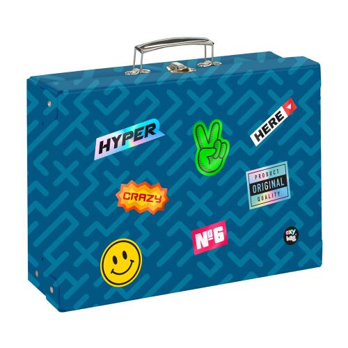 Oxybag Kufřík lamino hranatý A4 OXY GO Stickers