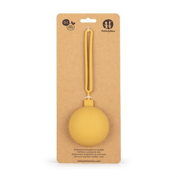 PETITE&MARS Pouzdro silikonové na dudlík Intense Ochre 0m+