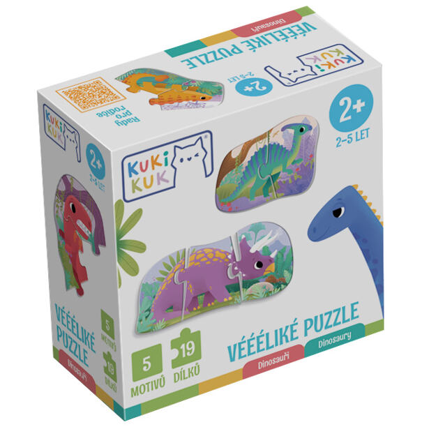 KukiKuk - Vééľké puzzle Dinosaury