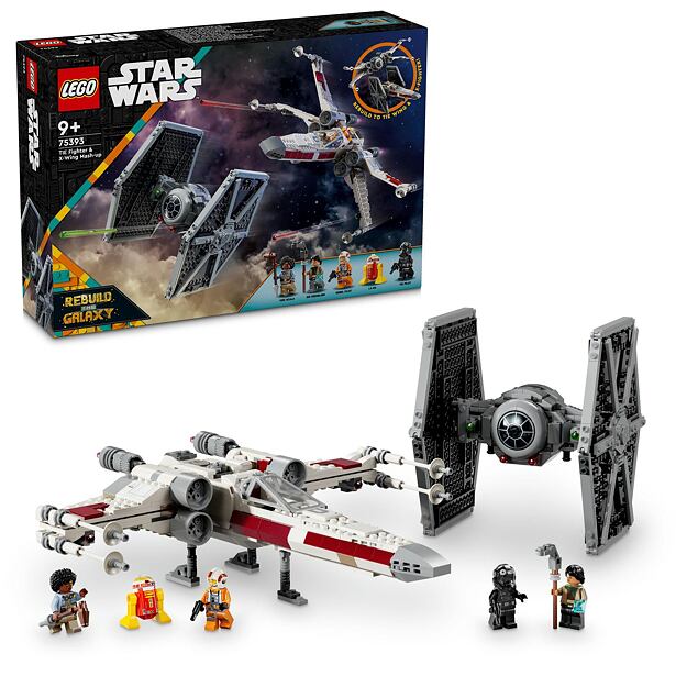 LEGO® Star Wars™ 75393 Stíhačka TIE a X-wing – kombinovaná stavebnica