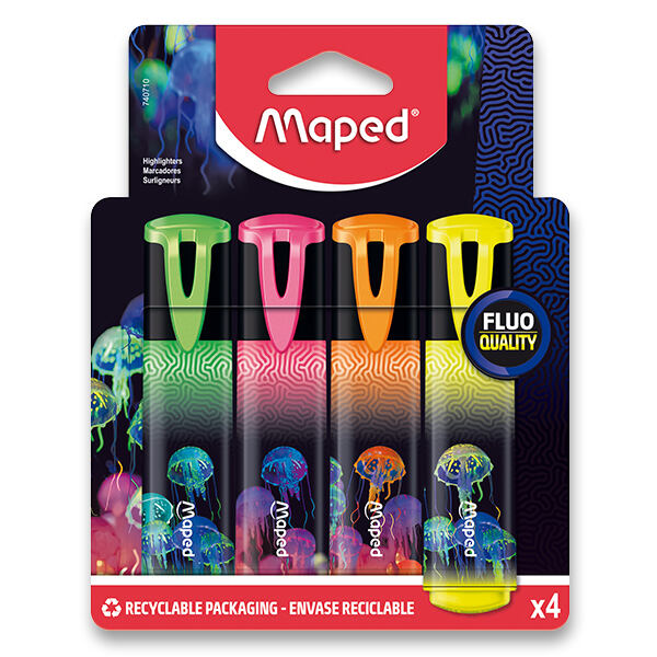 Maped Zvýrazňovač Deepsea Paradise 4 ks, BL