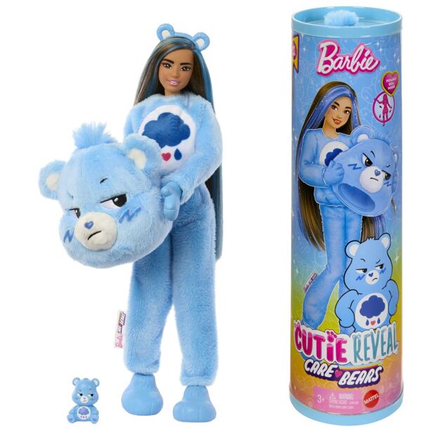 Mattel Barbie CUTIE REVEAL BARBIE A STAROSTLIVÍ MEDVÍDCI - MODRÁ