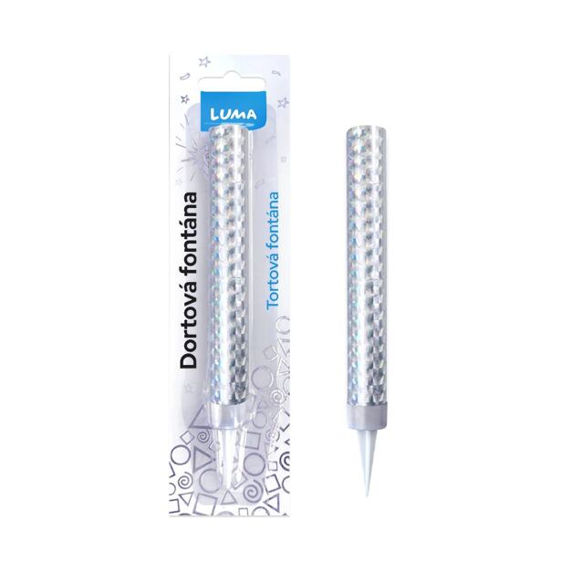 Fontána párty 12cm stříbrná