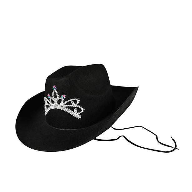 Rappa Klobúk kovbojský čierny s korunkou dámsky