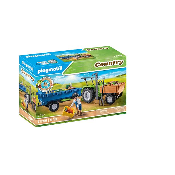 Playmobil Traktor s prívesom