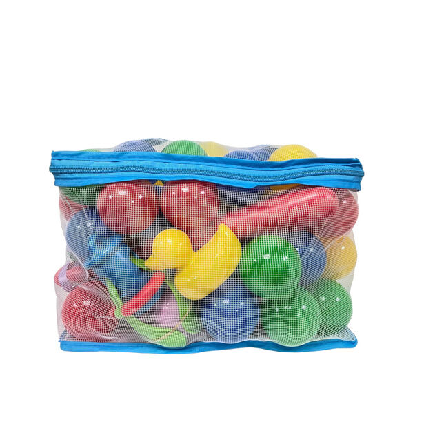 Plastica Plastové míčky s udičkou v PVC síťce, 62ks, průměr 6cm