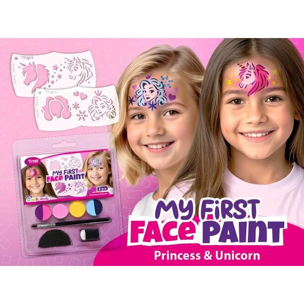 Pictură pe față TyToo - Prințese și unicorni