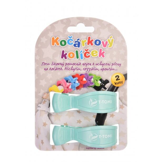 T-TOMI Kočíkový kolíček, pastel mint