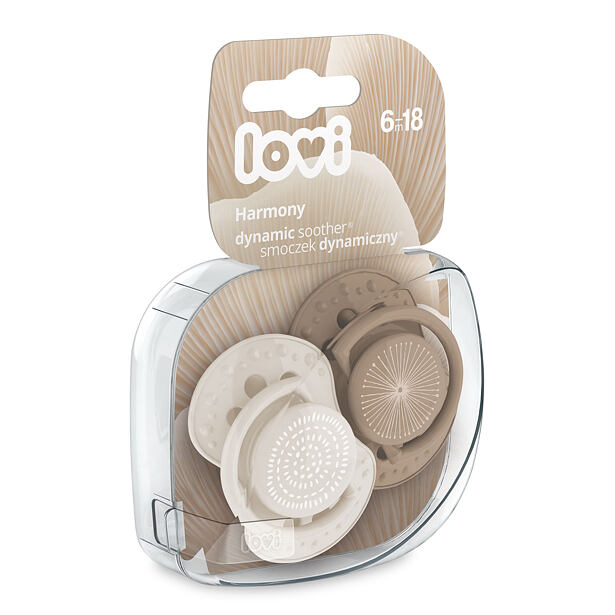 LOVI Silikónový dynamický cumlík HARMONY 6-18 2ks holka