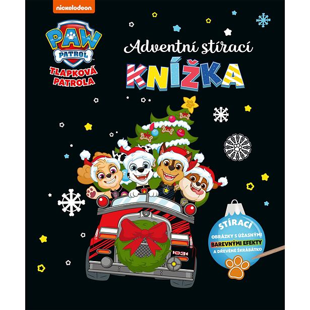 Tlapková patrola Adventní stírací knížka
