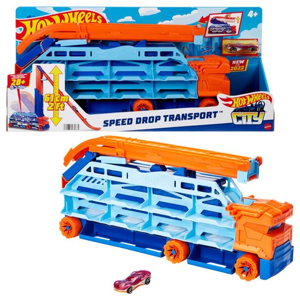 Mattel Hot Wheels Ťahač s vysokou dráhou