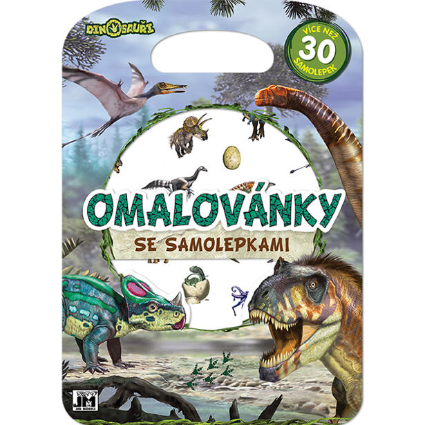 JIRI MODELS Omaľovánky so samolepkami/ Dino