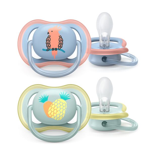 Philips AVENT Cumlík Ultra air Obrázok 0-6m chlapec (papagáj), 2 ks
