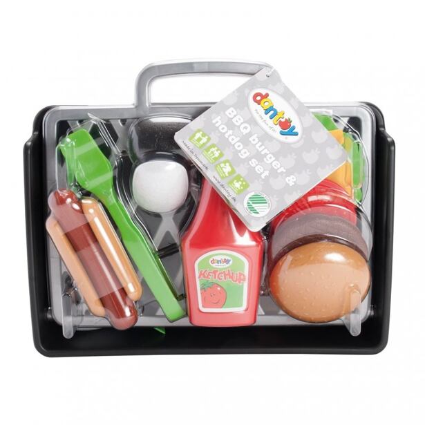 Dantoy CLASSIC BBQ sada Burger & Hotdog 19ks