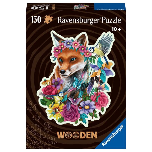 Ravensburger Drevené puzzle Farebná líška 150 dielikov