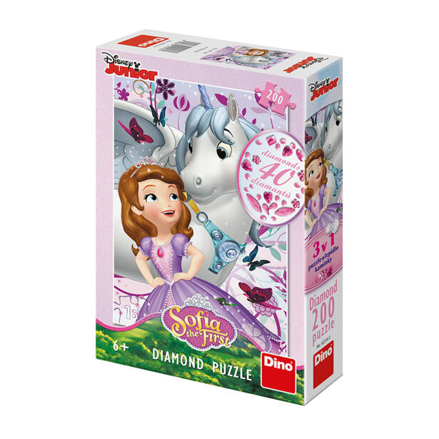 Dino puzzle Walt Disney Sofia a jednorožec 200 dielikov diamond