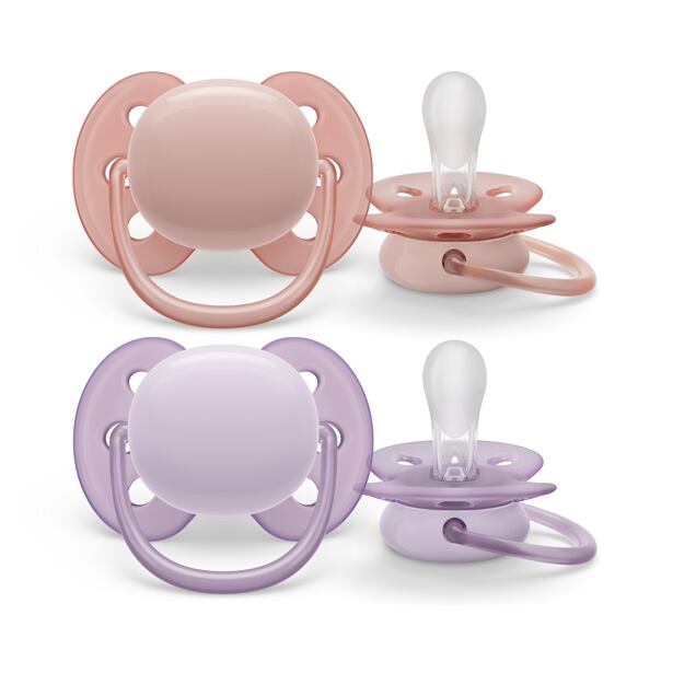 Philips AVENT Cumlík Ultrasoft Premium neutral 0-6m dievča, 2 ks