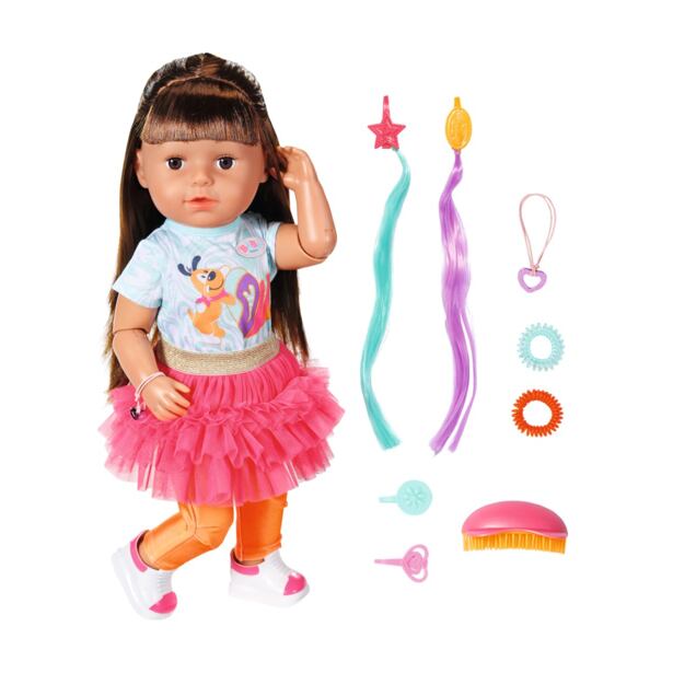 Zapf Creation Starší sestřička BABY born Play & Style, brunetka, 43 cm