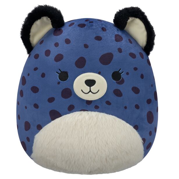 SQUISHMALLOWS Modrý gepard s chlpatým bruškom - Spotts, 30 cm