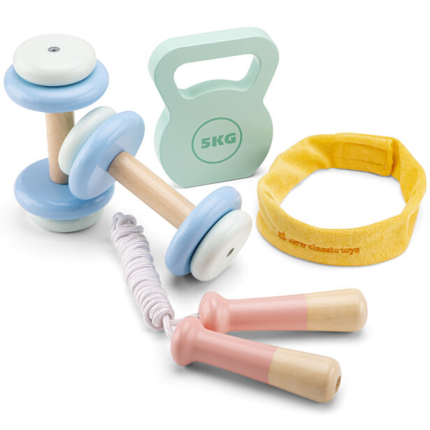 New Classic Toys Dětský dřevěný fitnes set
