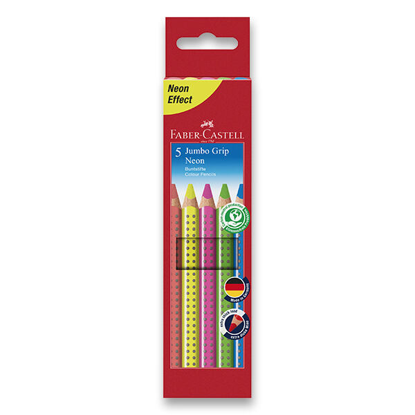FABER-CASTELL Pastelky  Jumbo Grip Neon 5 barev