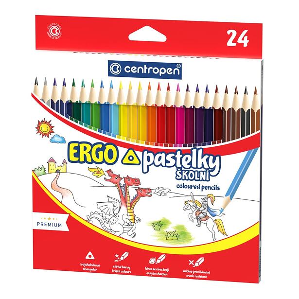 Centropen Farbičky 24 ks trojhranné