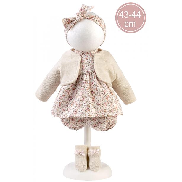 Llorens M844-01 Obleček pre bábiku bábätko NEW BORN veľkosti 43–44 cm