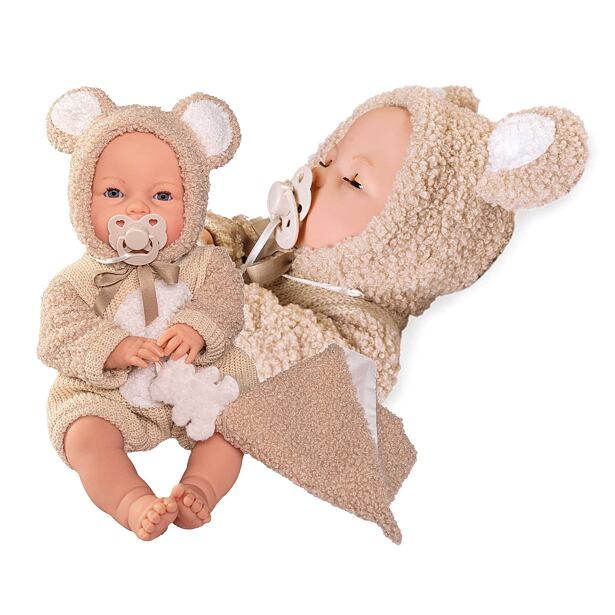 Antonio Juan 14364 BIMBA - žmurkajúca bábika bábätko so zvukmi a mäkkým látkovým telom - 37 cm