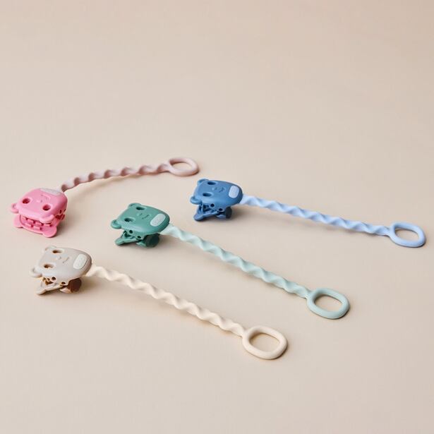 b.box Silikonový klip na dudlík, 2 ks - sage/ocean