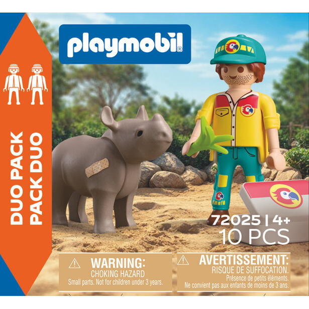 Playmobil DuoPack Ošetrovateľ s nosorožcom