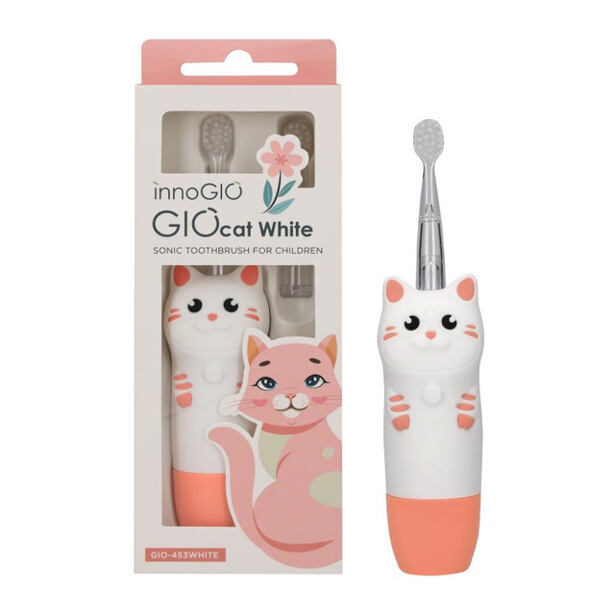innoGIO Elektronický sonický zubní kartáček GIOcat White
