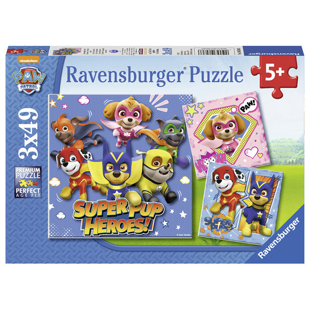 Ravensburger Tlapková Patrola Puzzle 3x49 dílků