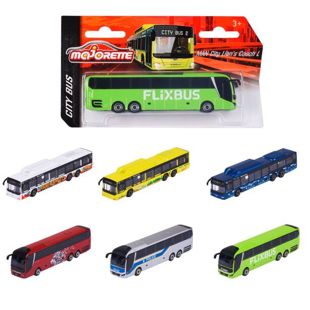 Majorette MAN City autobus kovový, 6 druhů
