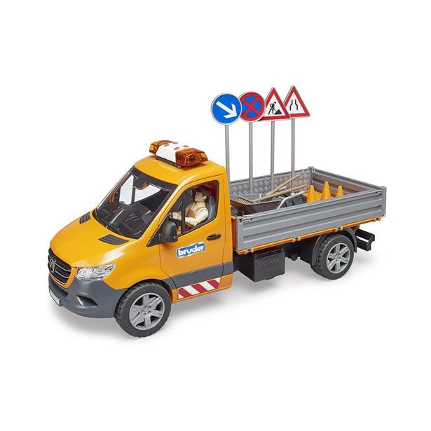 Bruder Mercedes Benz Sprinter - cestári + značky, figúrka