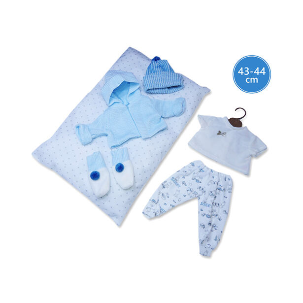 Llorens M844-29 oblečenie pre bábiku bábätko NEW BORN veľkosti 43-44 cm