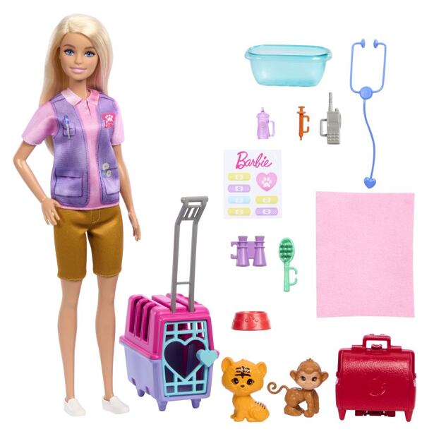 Mattel Barbie Bábika Zahraňuje zvieratká - Blondínka