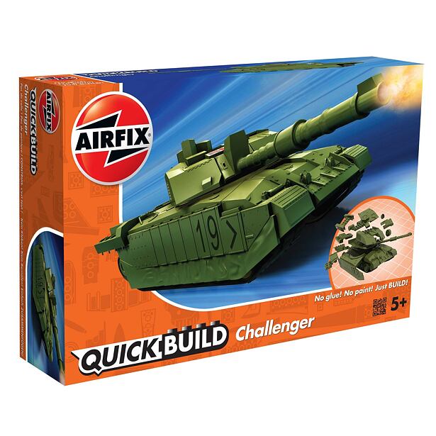 Airfix Quick Build Challenger Tank - zelený