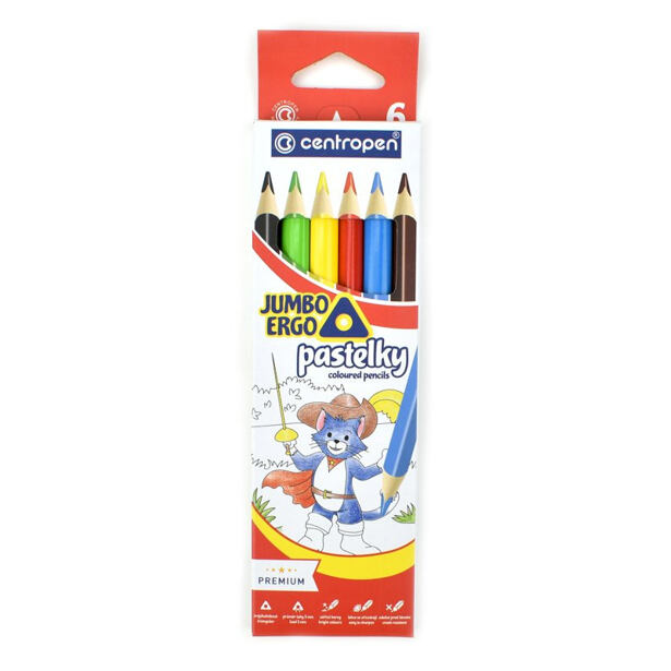 Centropen Pastelky 6 farieb JUMBO trojhranné