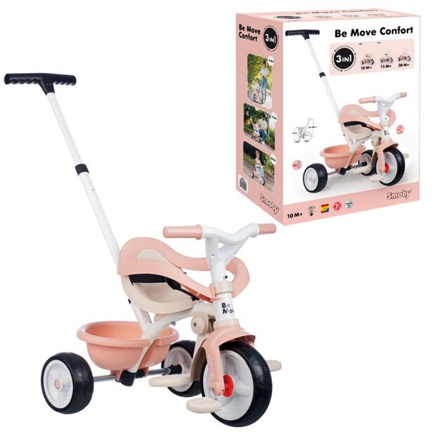 Smoby Be Move Confort Trojkolka ružová