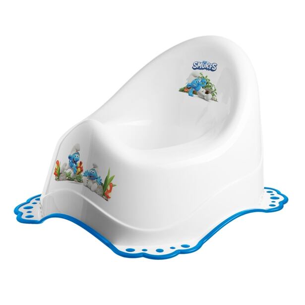 Maltex Nočník s protiskluzem The Smurfs - bílá/modrá