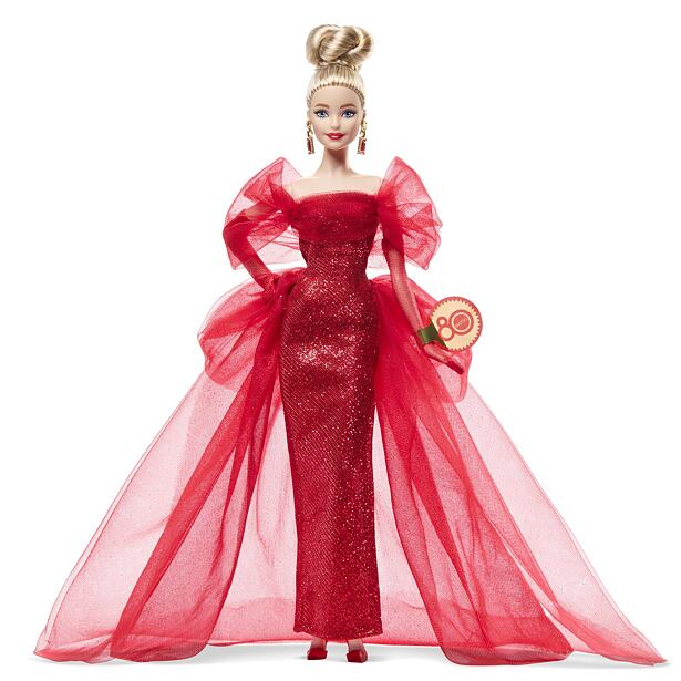 Mattel Barbie Panenka blondýnka 80. výročí