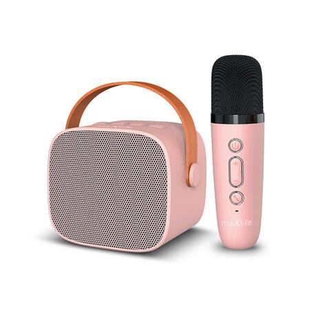 Maxlife Bluetooth karaoke set MXKS-100 růžový