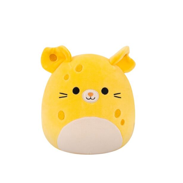 SQUISHMALLOWS Žlutá sýrová myška - Amelia, 35 cm