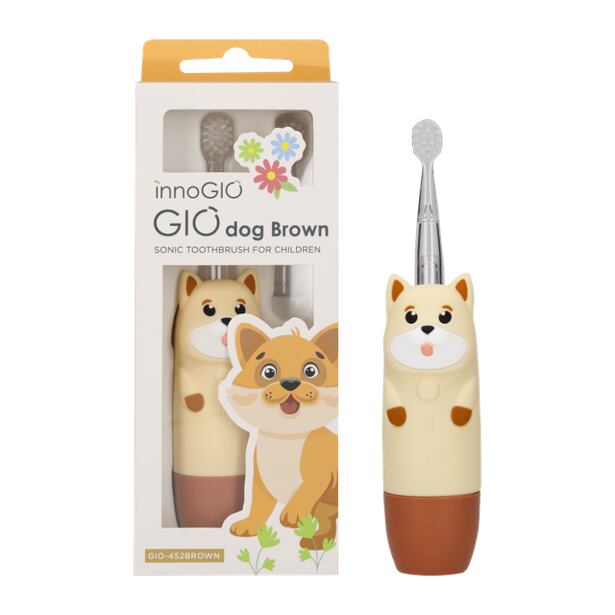 innoGIO Elektronický sonický zubní kartáček GIOdog Brown