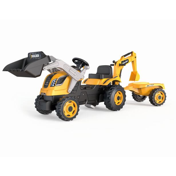 Šliapací traktor Builder Max s bagrom a vozíkom